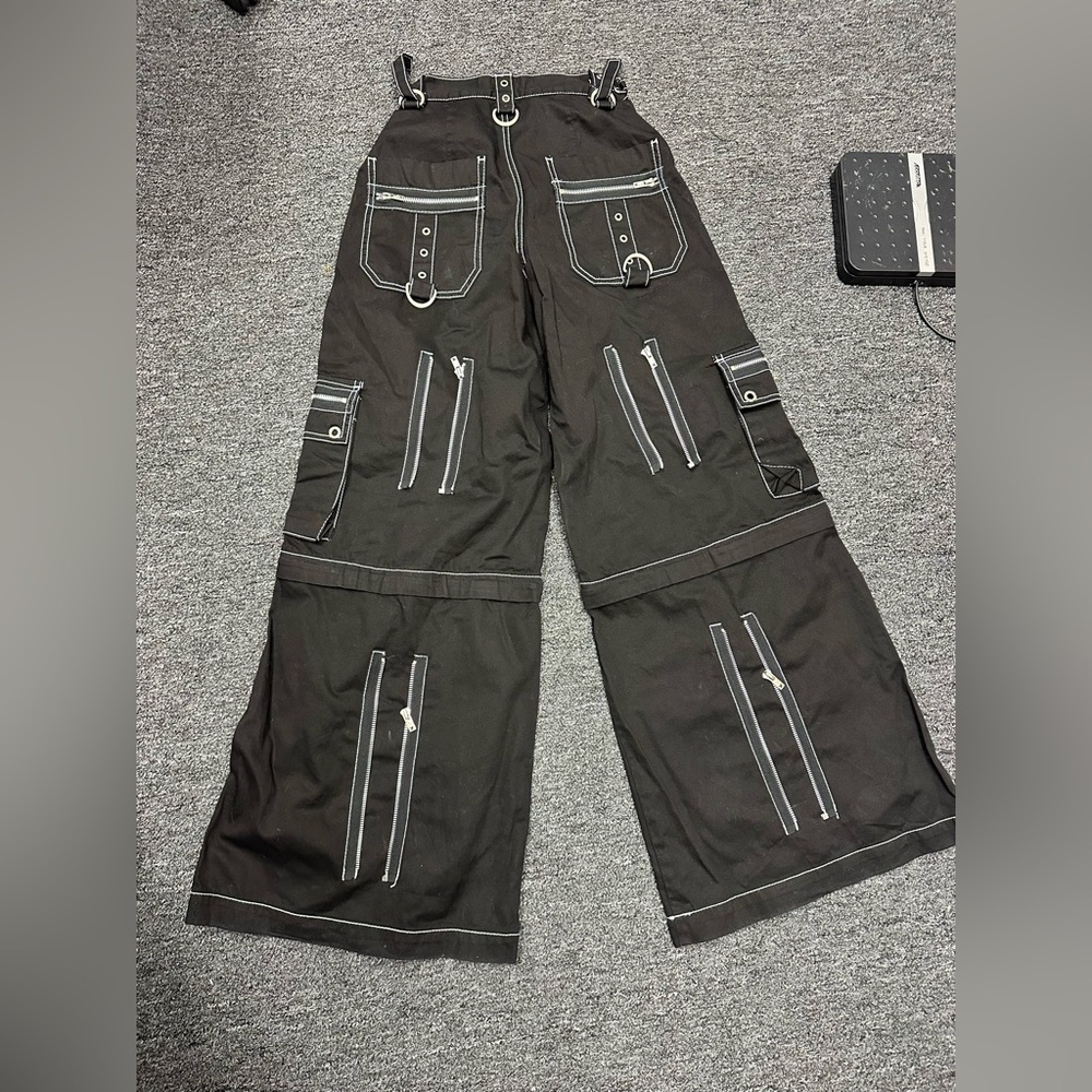 Tripp NYC Pants Size XS Black Gothic Punk Skull Zipper - Picture 6 of 8